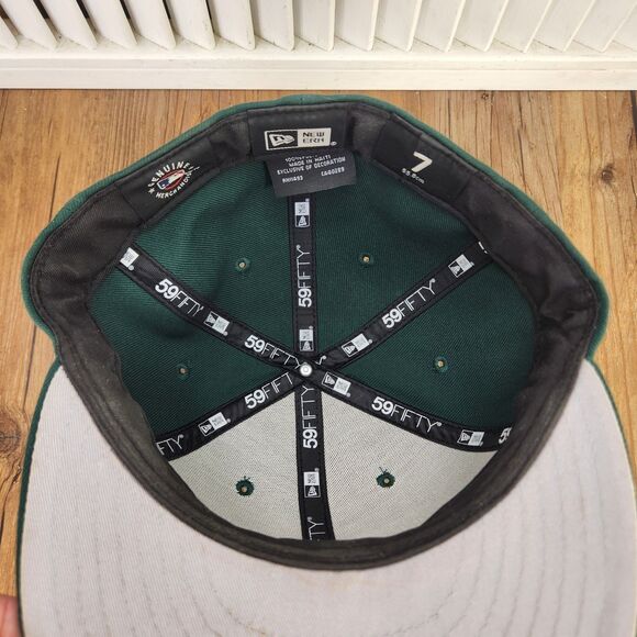 Boston Red Sox New Era 59fifty Fitted 7" Hat Cap Kelly Green MLB Baseball Irish - Picture 9 of 10